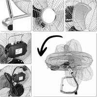 Podlahový ventilátor TYBER - strieborný