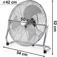 Podlahový ventilátor TYBER - strieborný
