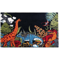 Detský koberec Dinosaury - čierny