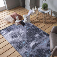 Kusový koberec EFES Pattern - tmavo šedý/sivý