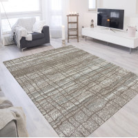 Kusový koberec ROXANNE Grid - hnedý