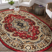 Kusový oválny koberec ALPHA dubai - červený