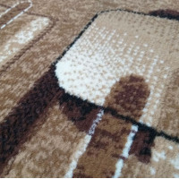 Kusový oválny koberec ALPHA Slide - hnedý