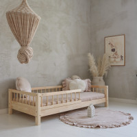 Detská posteľ z masívu borovice Basic BELLO (so šuplíkom/s prístelkou) - 180x80 cm