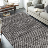 Kusový koberec PANNE stripes - odtiene šedej a hnedej