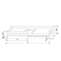 Detská Montessori posteľ z masívu borovice BASIC - 160x80 cm