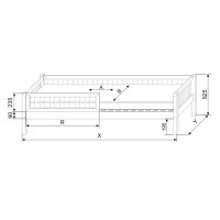 Detská posteľ z masívu borovice Basic BELLO (so šuplíkom/s prístelkou) - 180x80 cm [CLONE]