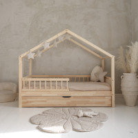 Detská domčeková posteľ z masívu borovice Bedhouse BELLO (so šuplíkom/s prístelkou) - 160x80 cm