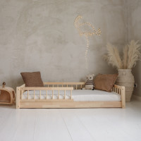 Detská Montessori posteľ z masívu borovice Basic BELLO - 160x80 cm