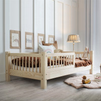 Detská posteľ z masívu borovice Basic BELLO (so šuplíkom/s prístelkou) - 180x80 cm [CLONE]