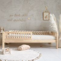 Detská posteľ z masívu borovice Basic BELLO (so šuplíkom/s prístelkou) - 180x80 cm [CLONE]