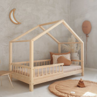 Detská domčeková posteľ z masívu borovice Bedhouse BELLO (so šuplíkom/s prístelkou) - 200x90 cm