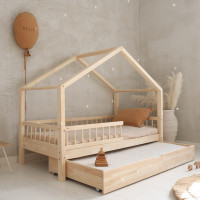 Detská domčeková posteľ z masívu borovice Bedhouse BELLO (so šuplíkom/s prístelkou) - 180x80 cm