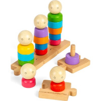Bigjigs Toys Nasadzovanie Dúhová rodina