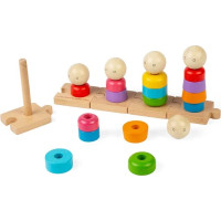 Bigjigs Toys Nasadzovanie Dúhová rodina