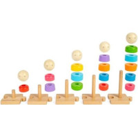 Bigjigs Toys Nasadzovanie Dúhová rodina
