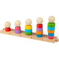 Bigjigs Toys Nasadzovanie Dúhová rodina