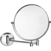 Sapho X-ROUND E kozmetické zrkadlo závesné, Ø 200mm, obojstranné, chróm XR010