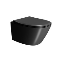 GSI MODO závesná WC misa, Swirlflush, 37x54cm, čierna dual-mat 841526