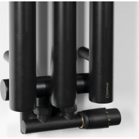 Sapho PILON vykurovacie teleso 196x1800mm, s tromi háčikmi pre uterák, čierna mat IZ128T