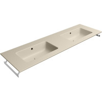 GSI PURA keramické dvojumývadlo Slim 142x46cm, bez otvoru, creta mat 8889008