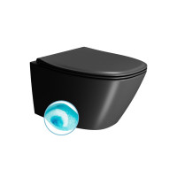 GSI MODO závesná WC misa, Swirlflush, 37x54cm, čierna dual-mat 841526