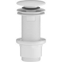 Sapho Umývadlová výpusť 5/4“, click-clack, veľká zátka, 10-80mm, ABS/biela mat CV1132WM