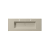 GSI PURA keramické umývadlo Slim 122x46cm, 2 otvory, creta mat 8887208