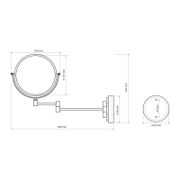 Sapho Kozmetické zrkadlo závesné, Ø 140mm, obojstranné, chróm XP012CH