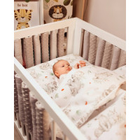 Detské bavlnené obliečky do postieľky 120x90 cm BABYMAM PREMIUM - Môj les