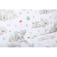 Detské bavlnené obliečky do postieľky 120x90 cm BABYMAM PREMIUM - Môj les