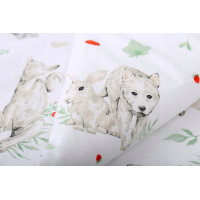 Detské bavlnené obliečky do postieľky 120x90 cm BABYMAM PREMIUM - Môj les