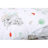 Detské bavlnené obliečky do postieľky 120x90 cm BABYMAM PREMIUM - Môj les