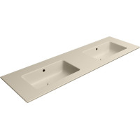 GSI PURA keramické dvojumývadlo Slim 142x46cm, bez otvoru, creta mat 8889008