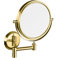 Sapho Kozmetické zrkadlo závesné, Ø 140mm, obojstranné, zlato XP012G