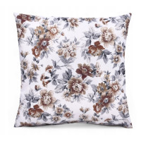 Vodeodolný sedací MAXI vankúš 100x15 cm do závesného kresla - hnedé kvety / hnedý