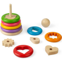 Bigjigs Toys Nasadzovanie tvarov na tyč