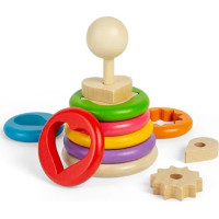 Bigjigs Toys Nasadzovanie tvarov na tyč