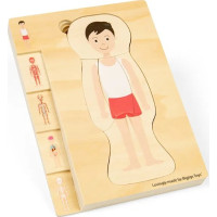 Bigjigs Toys Drevené puzzle Anatómia chlapec
