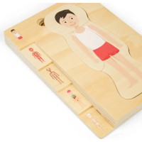 Bigjigs Toys Drevené puzzle Anatómia chlapec