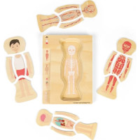 Bigjigs Toys Drevené puzzle Anatómia chlapec