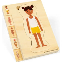 Bigjigs Toys Drevené puzzle Anatómia dievča