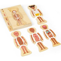 Bigjigs Toys Drevené puzzle Anatómia dievča