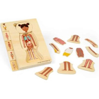 Bigjigs Toys Drevené puzzle Anatómia dievča