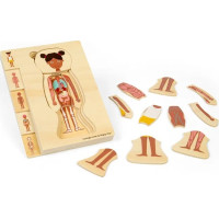 Bigjigs Toys Drevené puzzle Anatómia dievča