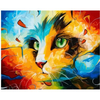 NORIMPEX Diamantové maľovanie Abstraktná mačka 30x40cm
