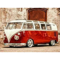 NORIMPEX Diamantové maľovanie Červený Volkswagen 30x40cm