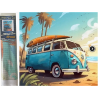 NORIMPEX Diamantové maľovanie Modrý Volkswagen 30x40cm