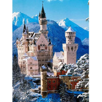 NORIMPEX Diamantové maľovanie Zámok Neuschwanstein v zime 30x40cm