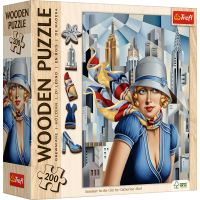 TREFL Drevené puzzle Art: Catherine Abel - Leto v meste 200 dielikov
